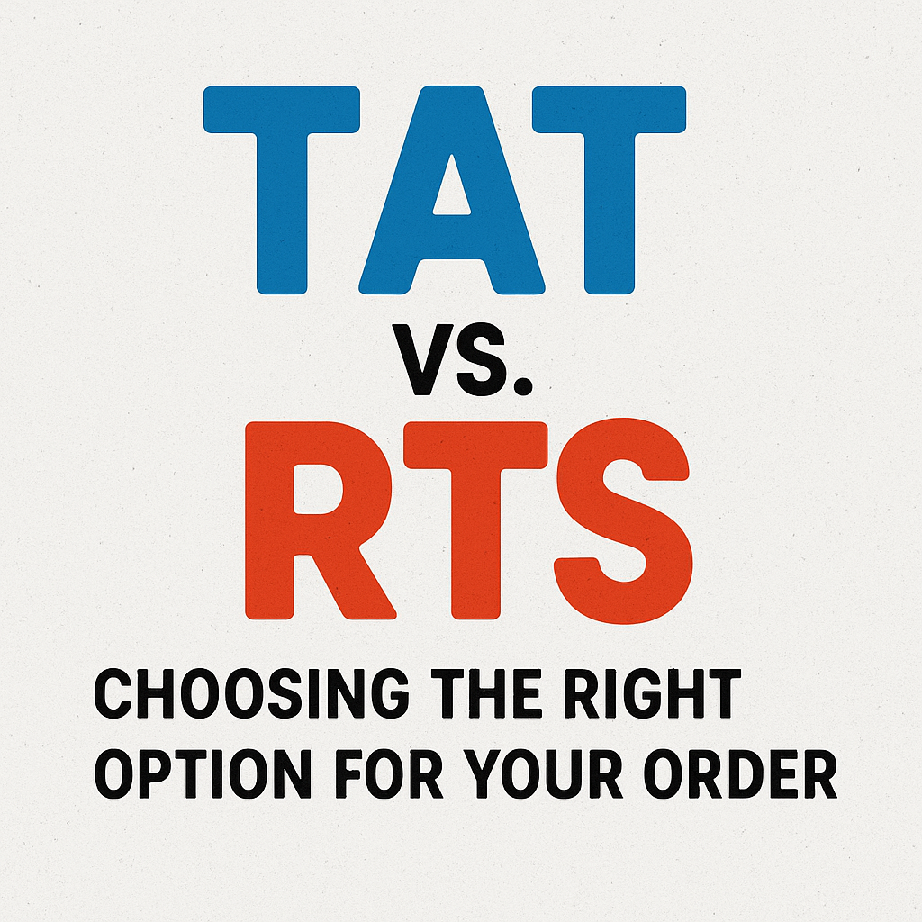 TAT vs. RTS: Choosing the Right Option for Your Order