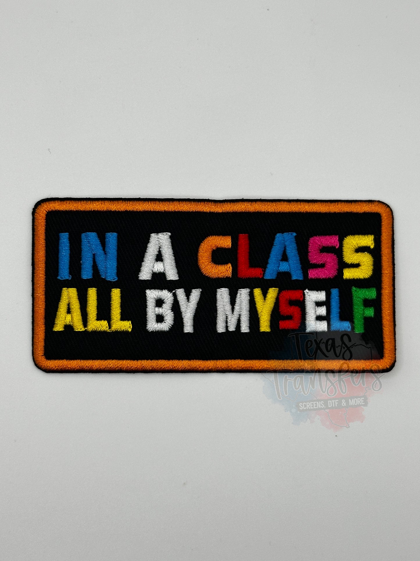 In a Class All by Myself Iron-On Patch - Texas Transfers and Designs
