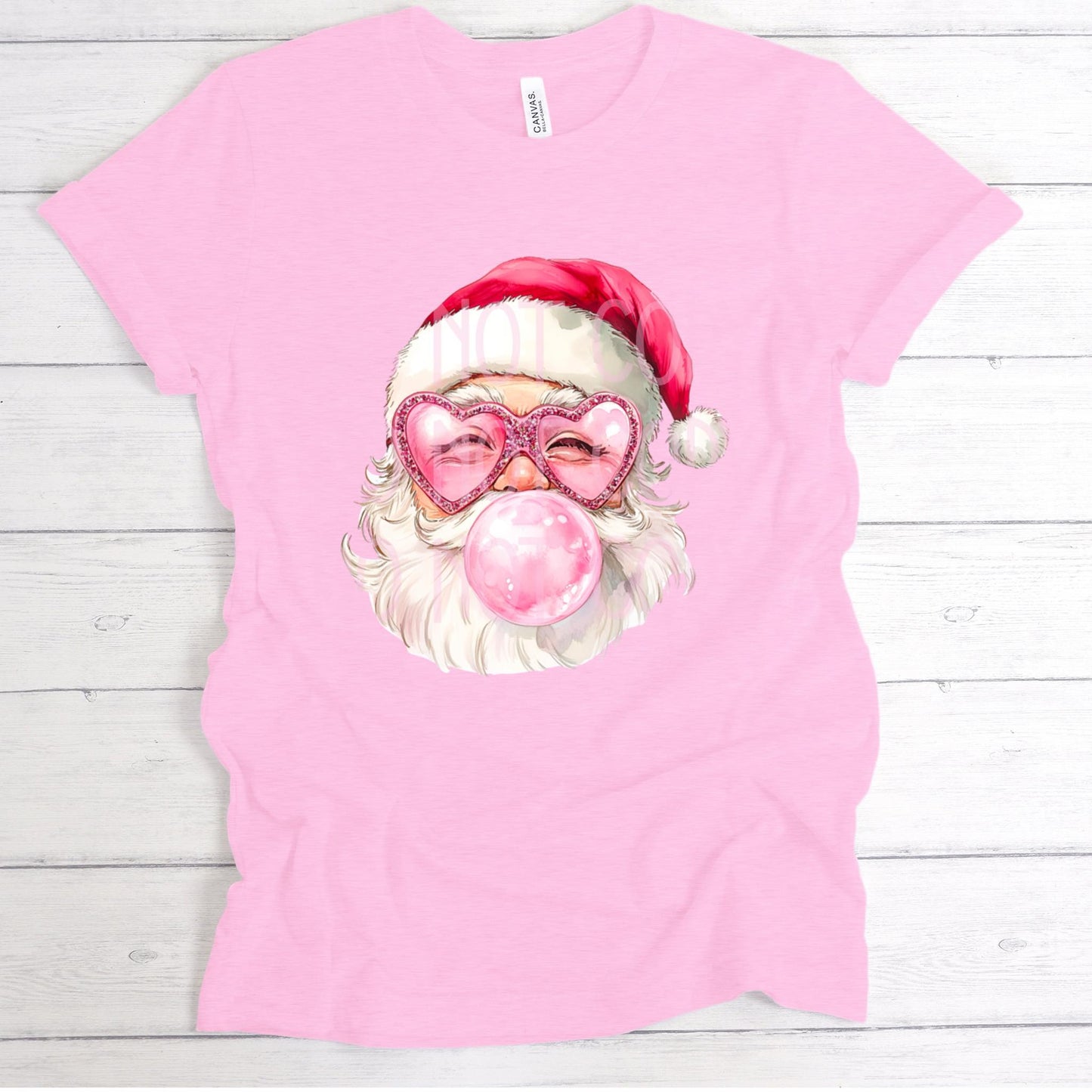 Bubblegum Santa DTF - Texas Transfers and Designs