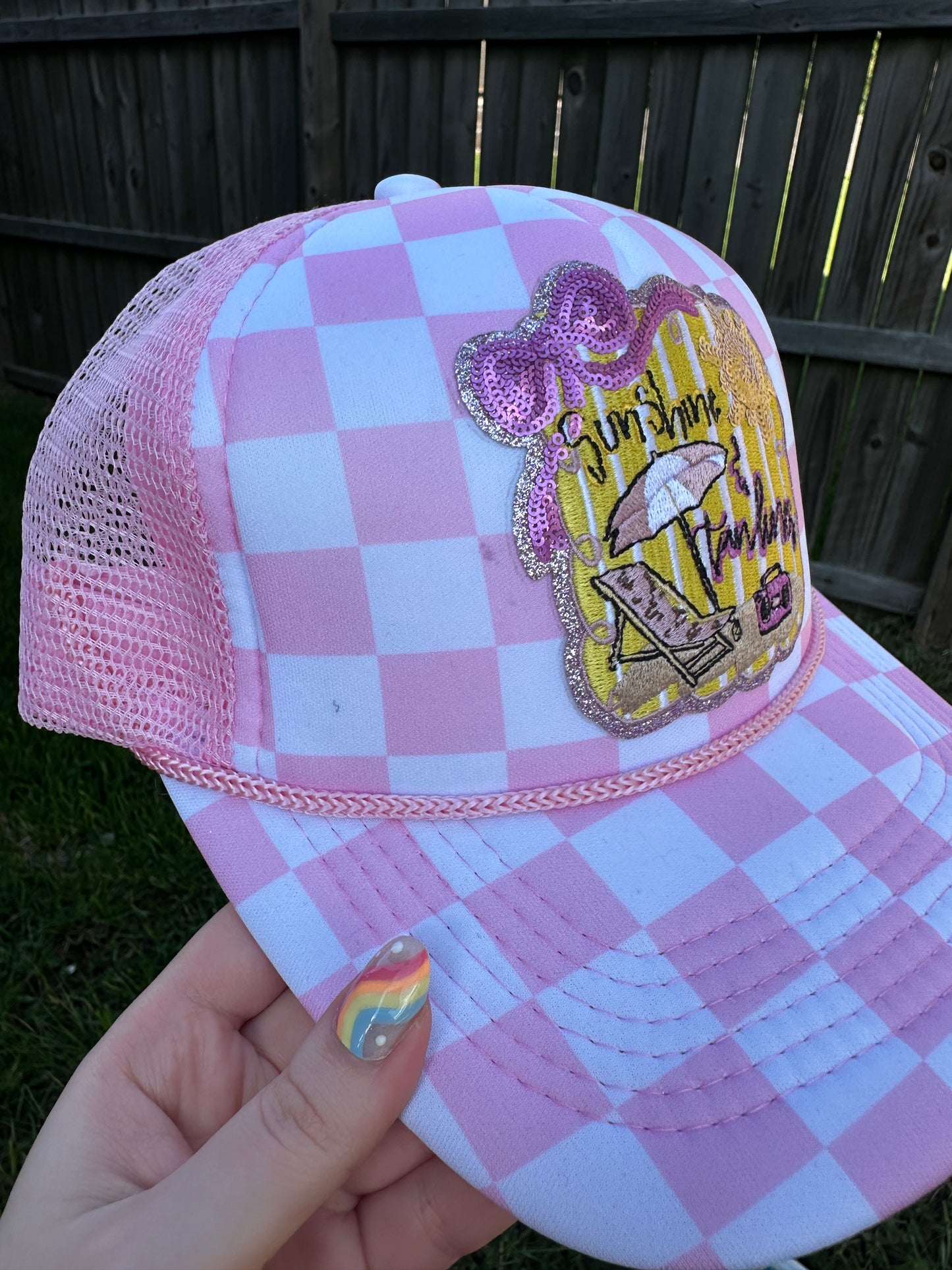 Sunshine and Tan Lines *Completed Hat* - Texas Transfers and Designs