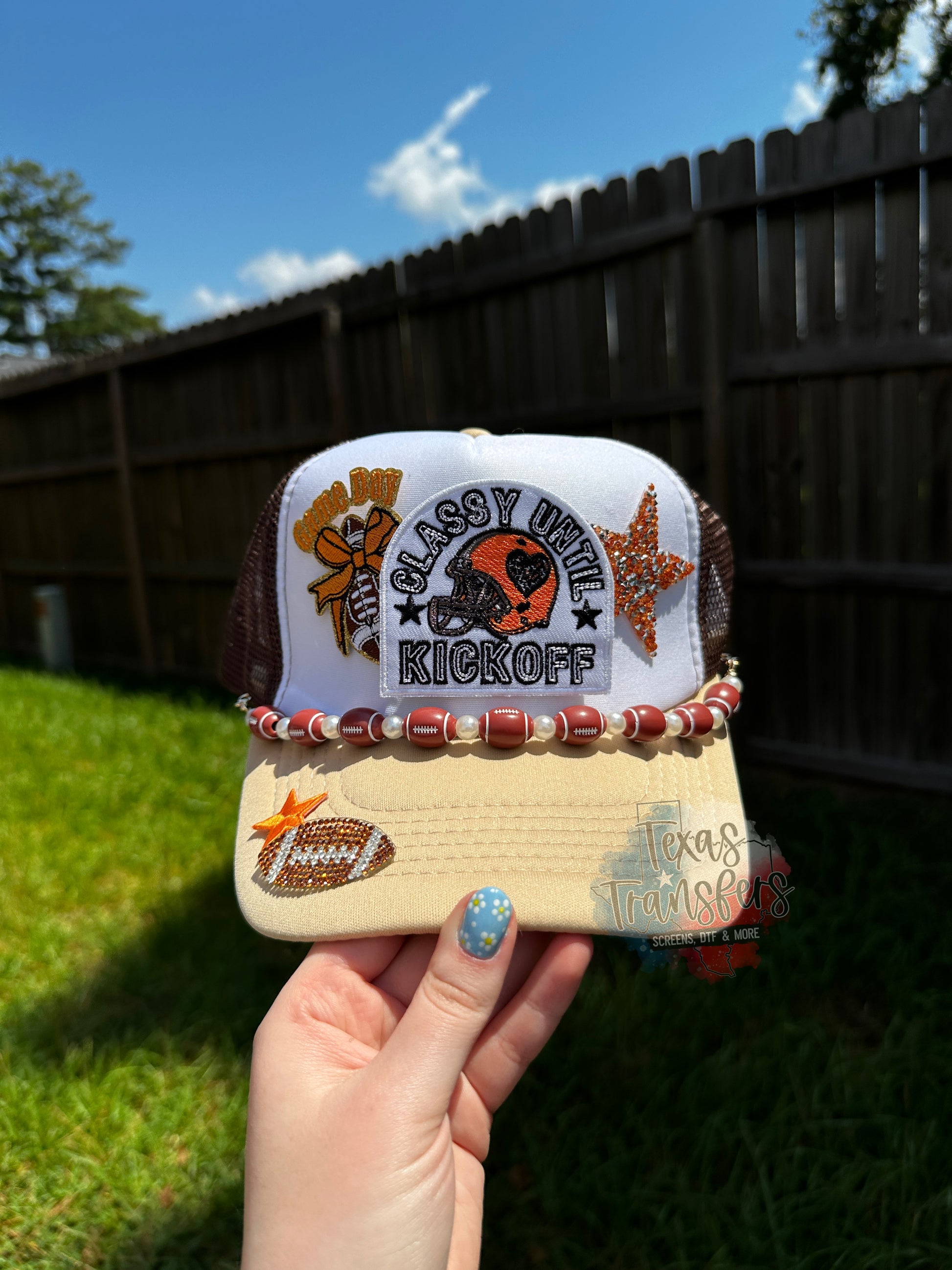Football Hat Chains (Multiple Options) - Texas Transfers and Designs