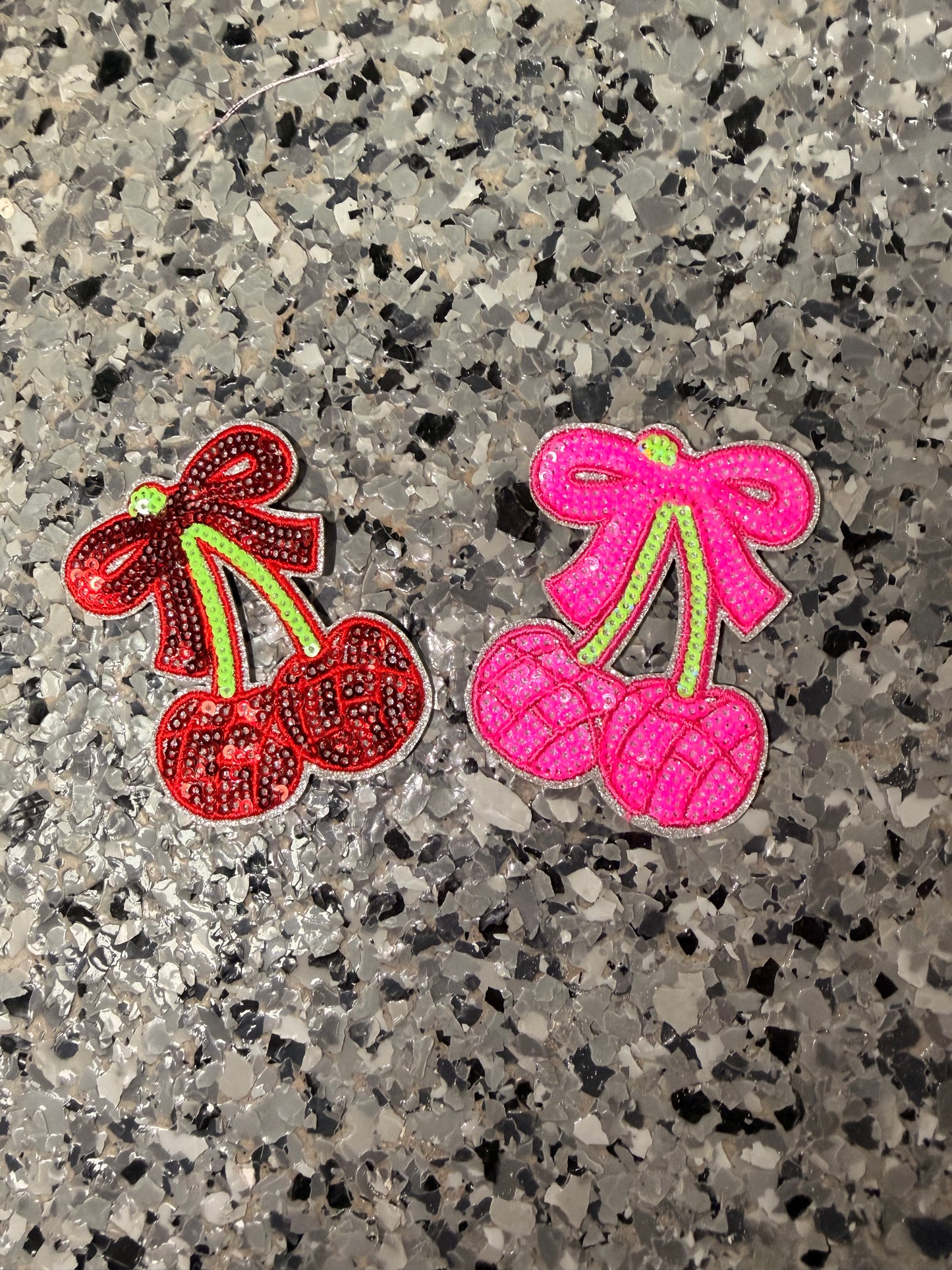 Cherry Volleyball Sequin Iron-On Patch (Multiple Options)