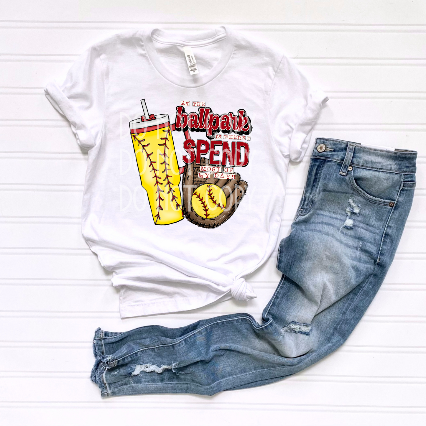 At the Ballpark (Softball) DTF - Texas Transfers and Designs