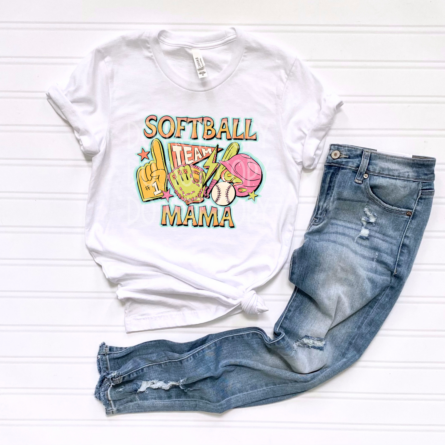 Softball Mama DTF - Texas Transfers and Designs