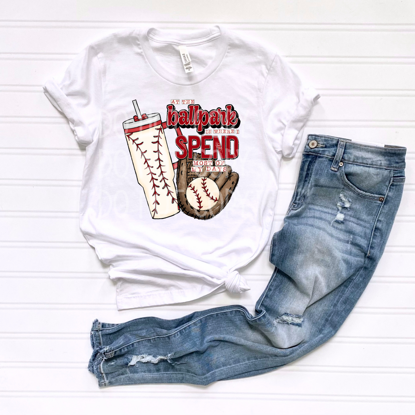 At the Ballpark (Baseball) DTF - Texas Transfers and Designs