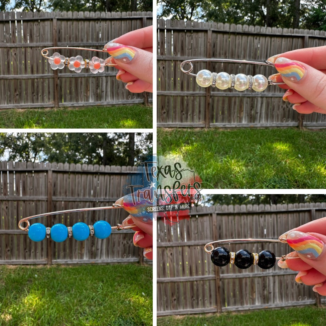 Hat Pins with Beads - Texas Transfers and Designs