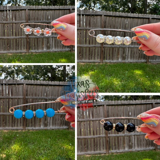 Hat Pins with Beads - Texas Transfers and Designs