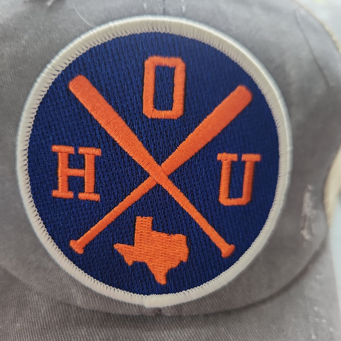 HOU Circle Iron-On PATCH - Texas Transfers and Designs