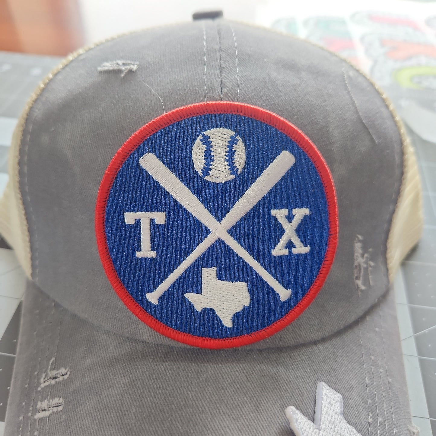 TX Circle Iron-On PATCH - Texas Transfers and Designs