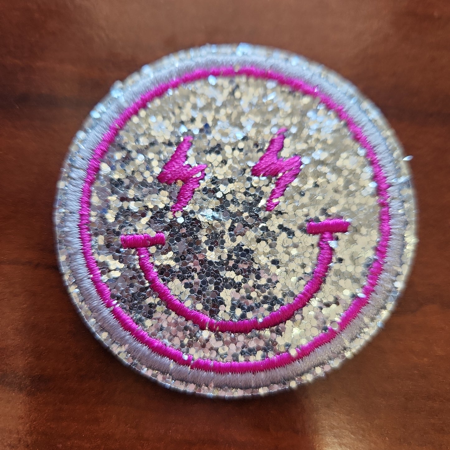 Glitter Smile Iron-On PATCH - Texas Transfers and Designs