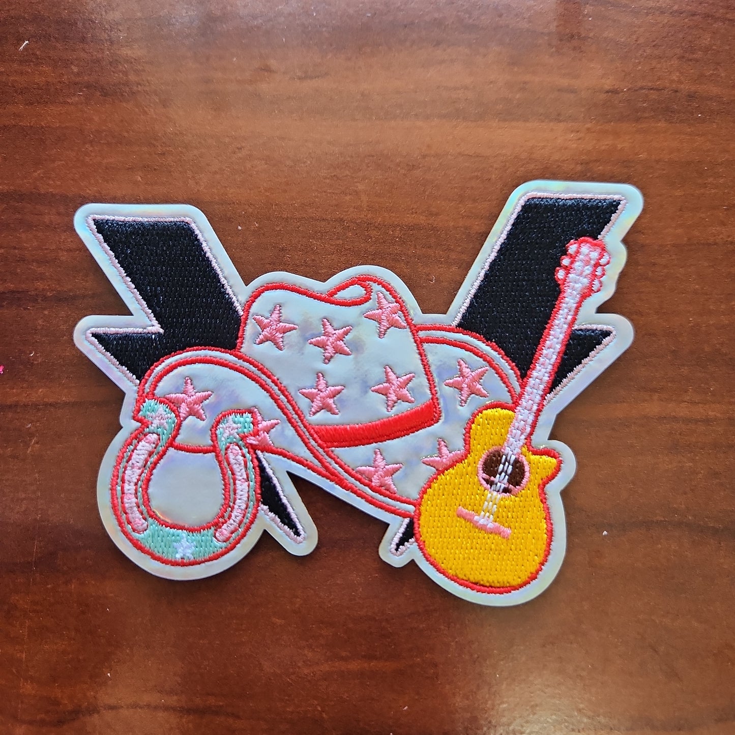 Holographic Collage Iron-On PATCH - Texas Transfers and Designs