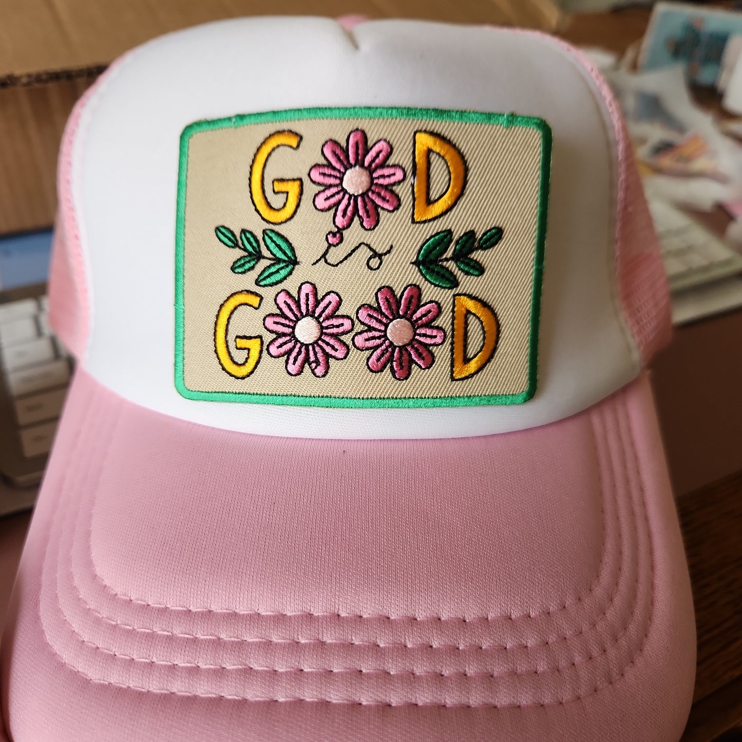 God is Good/Flowers Iron-On PATCH - Texas Transfers and Designs