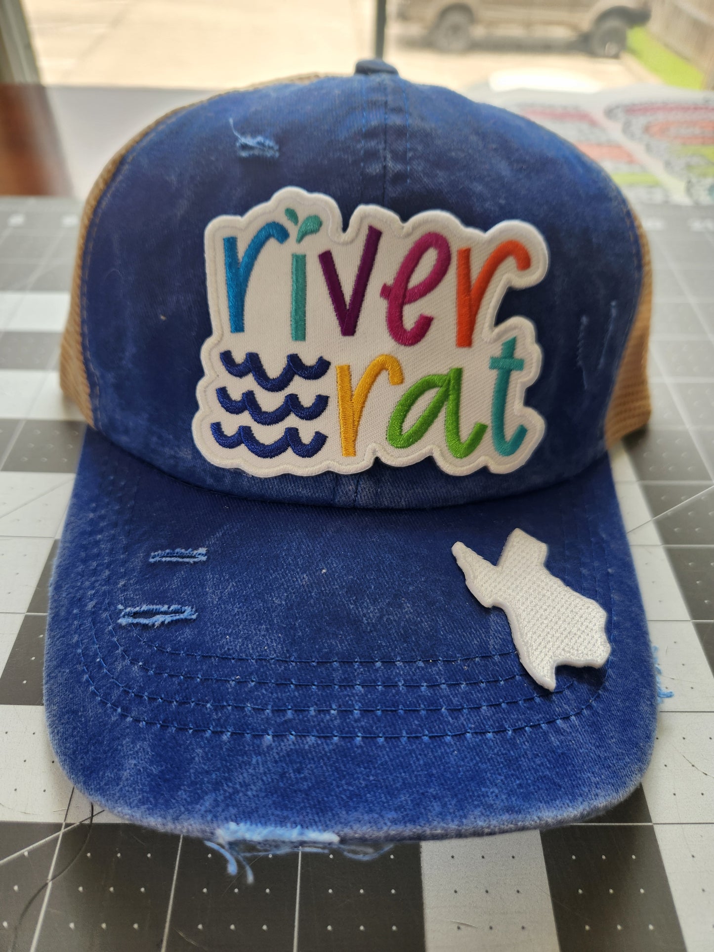 River Rat Iron-On PATCH - Texas Transfers and Designs