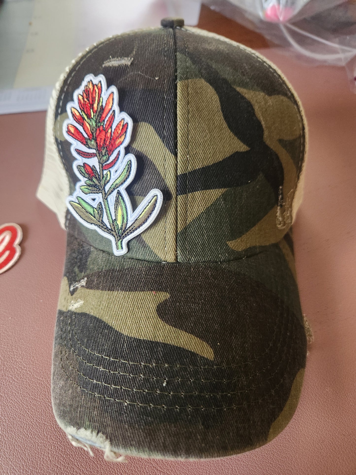 Indian Paintbrush Iron-On PATCH - Texas Transfers and Designs