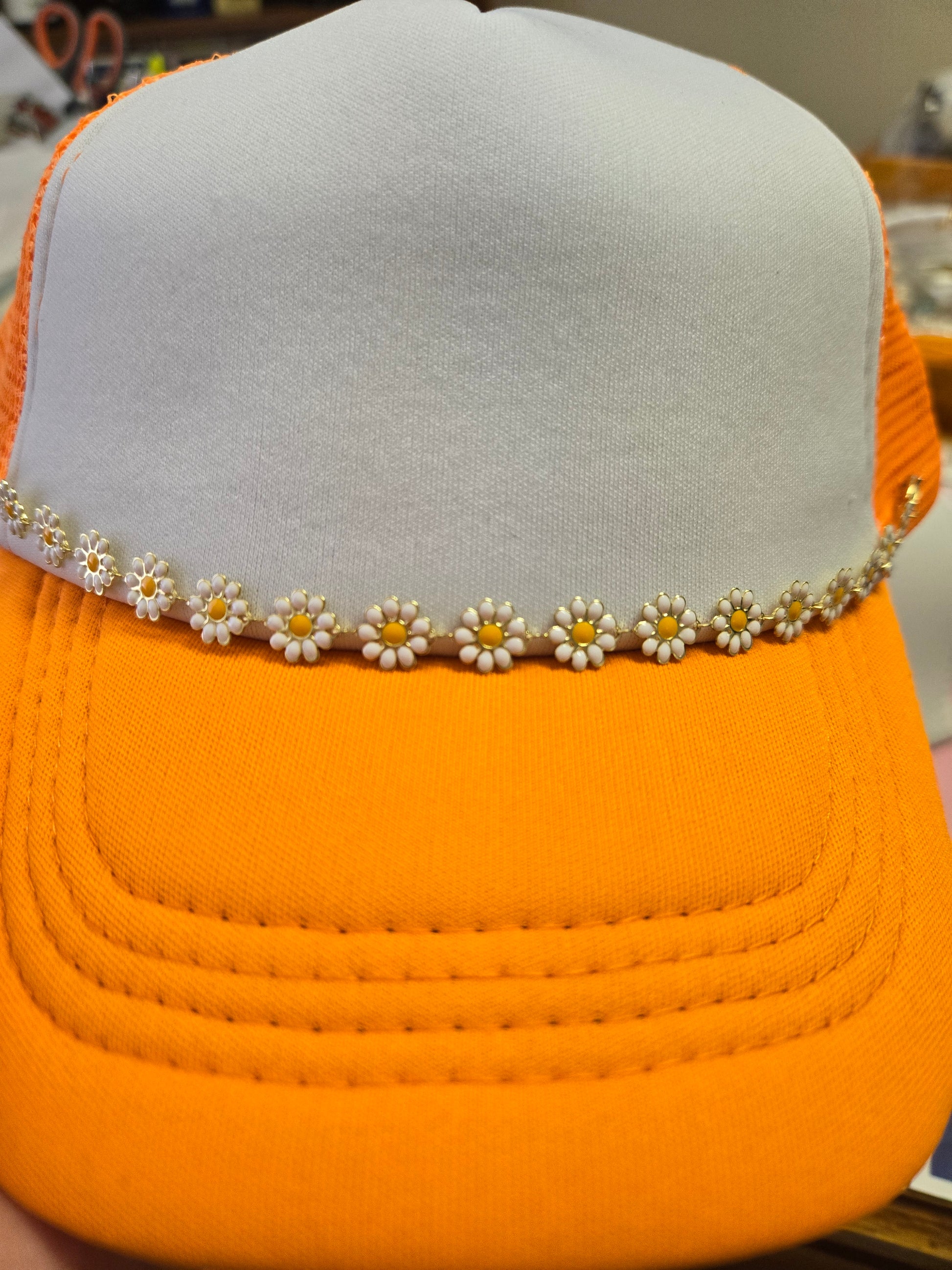 Daisy Gold Hat Chain - Texas Transfers and Designs