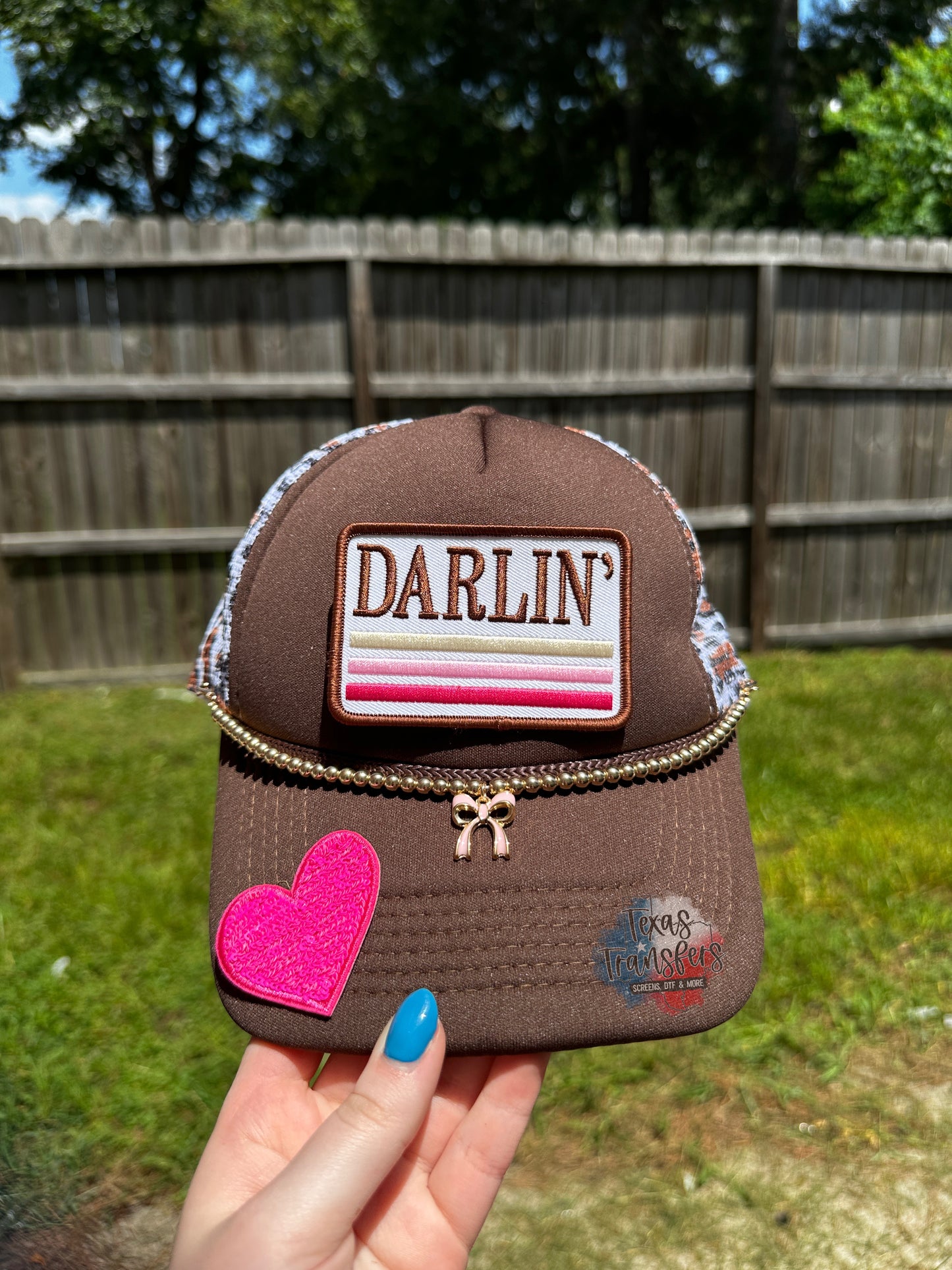 Dark Chocolate Leopard Trucker Hat - Texas Transfers and Designs