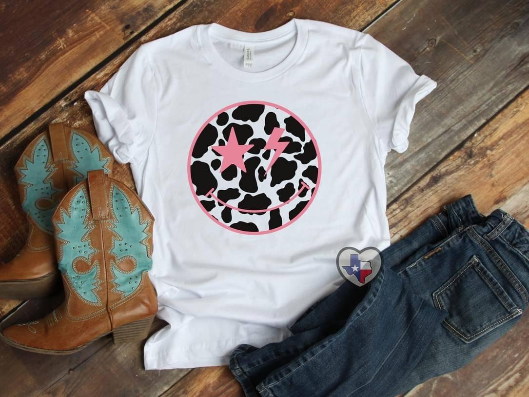 Cow Print Smile DTF - Texas Transfers and Designs