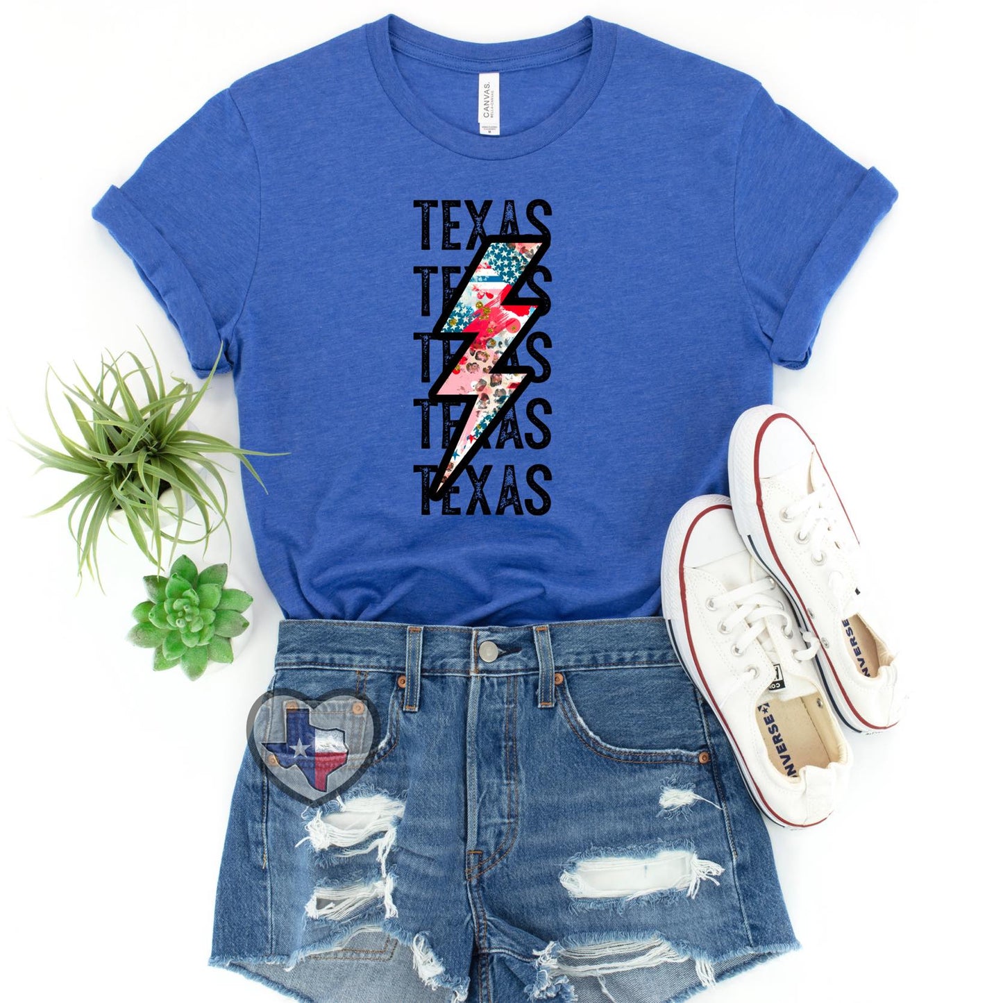 Texas Texas Texas Lightening DTF - Texas Transfers and Designs