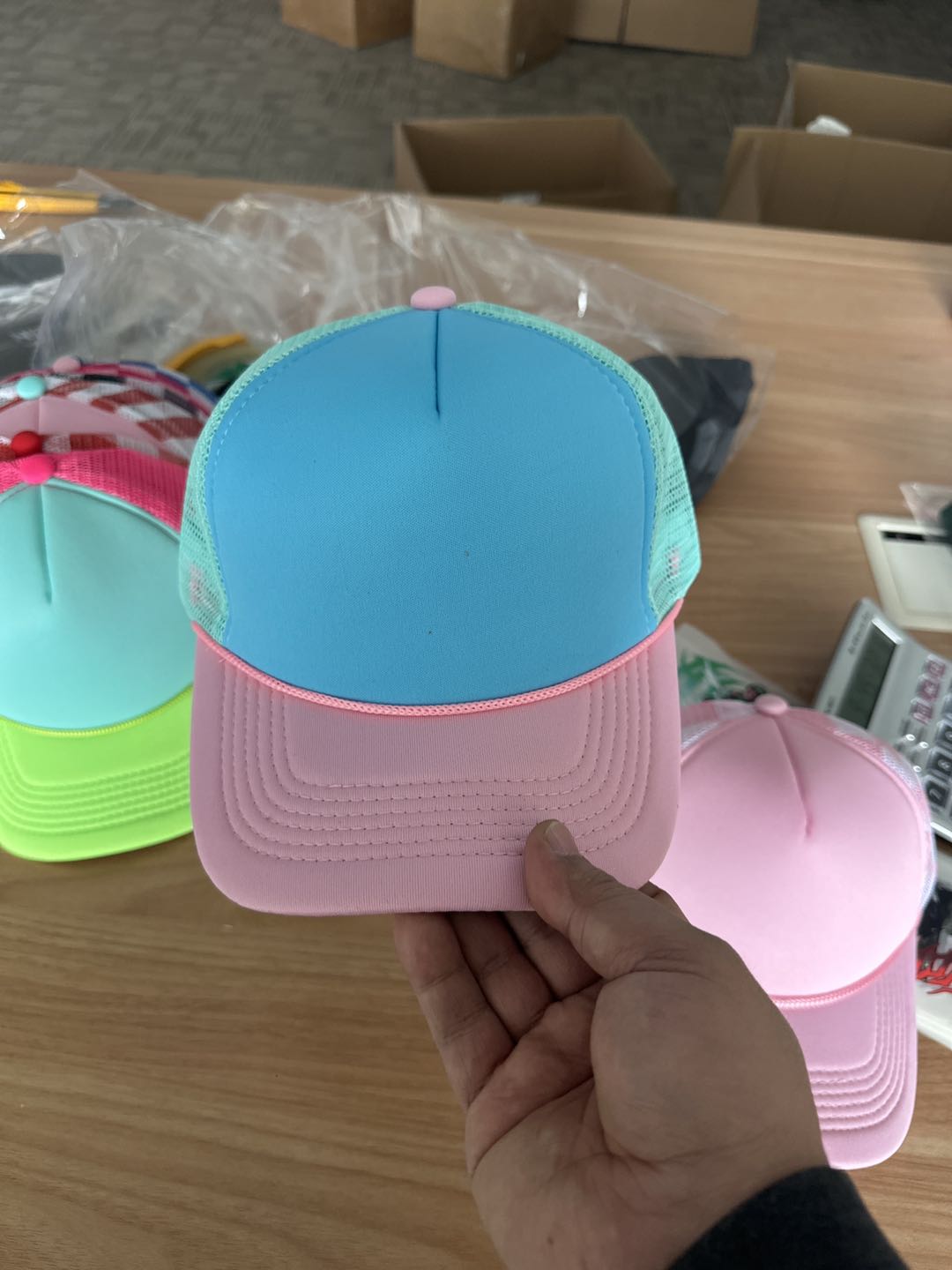 Pool Tri-Color Trucker Hat - Texas Transfers and Designs