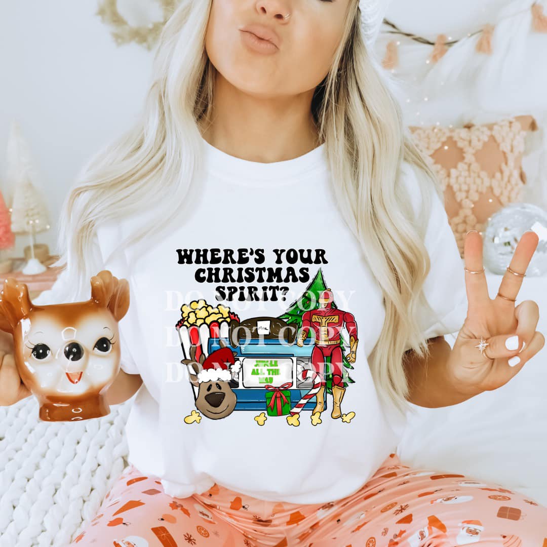 Where is Your Christmas Spirit? (Jingle All the Way) DTF - Texas Transfers and Designs