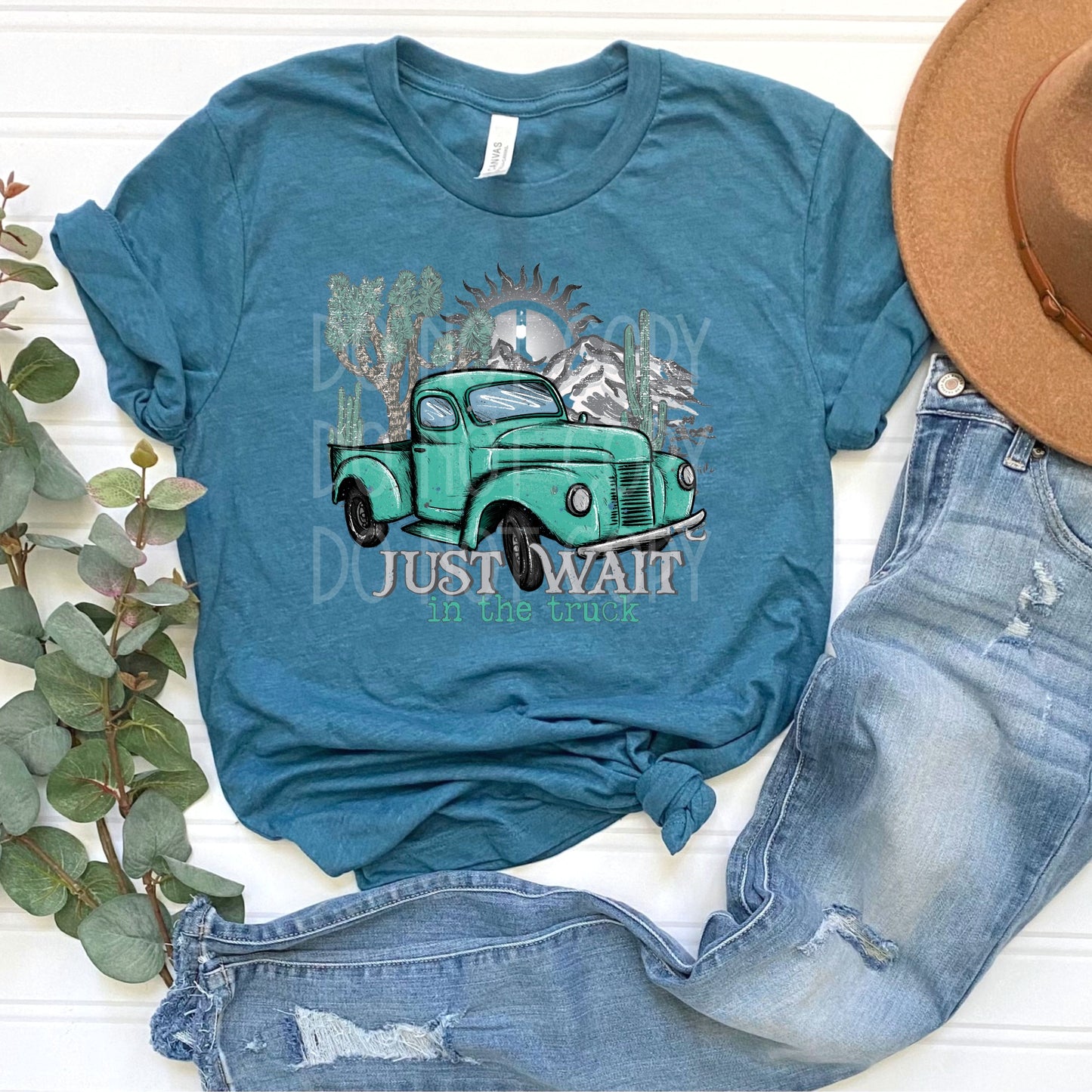 Just Wait in the Truck DTF - Texas Transfers and Designs