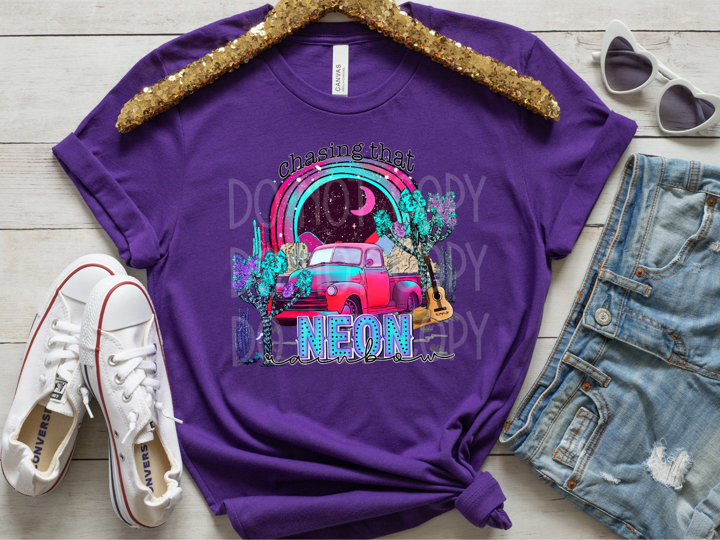 Chasing that Neon Rainbow DTF - Texas Transfers and Designs