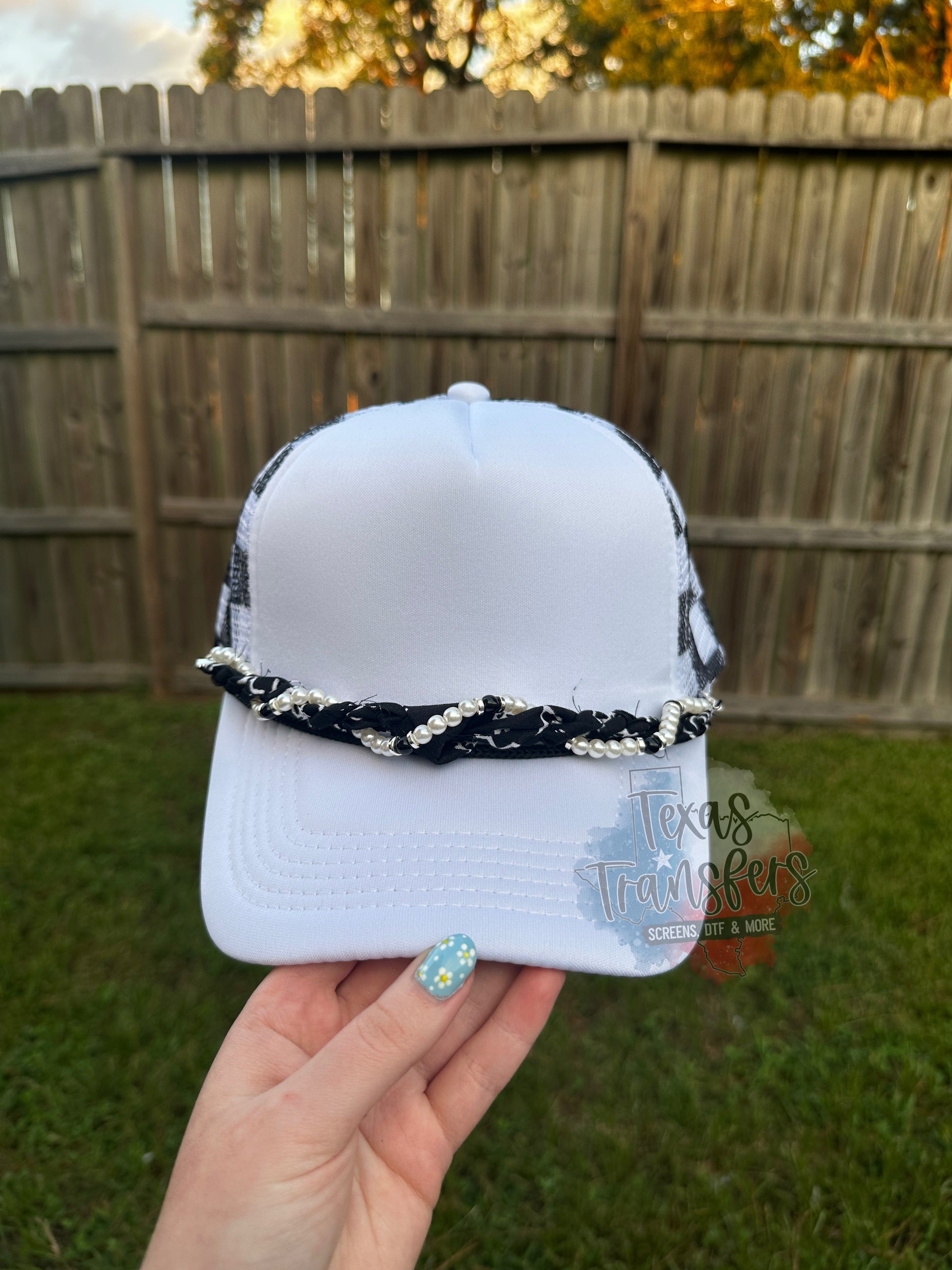Bandana Pearl Hat Chains (Multiple Options) - Texas Transfers and Designs