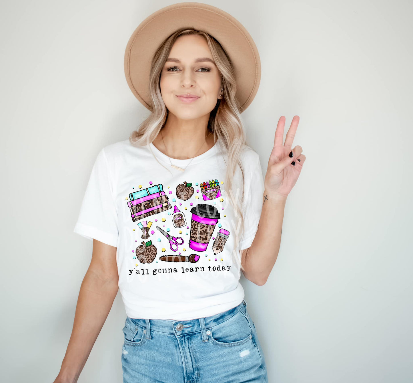 Y'all Gonna Learn Today Leopard DTF - Texas Transfers and Designs