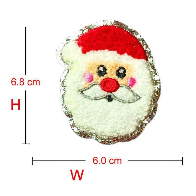 Christmas Chenille Iron-On Patches - Texas Transfers and Designs