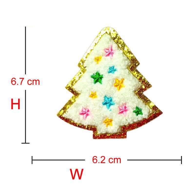 Christmas Chenille Iron-On Patches - Texas Transfers and Designs