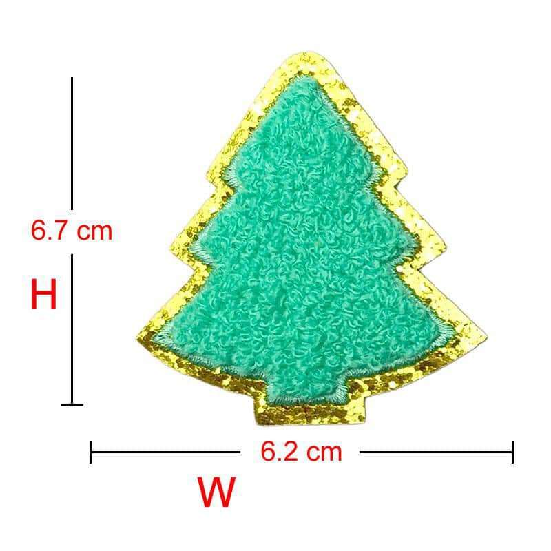 Christmas Chenille Iron-On Patches - Texas Transfers and Designs