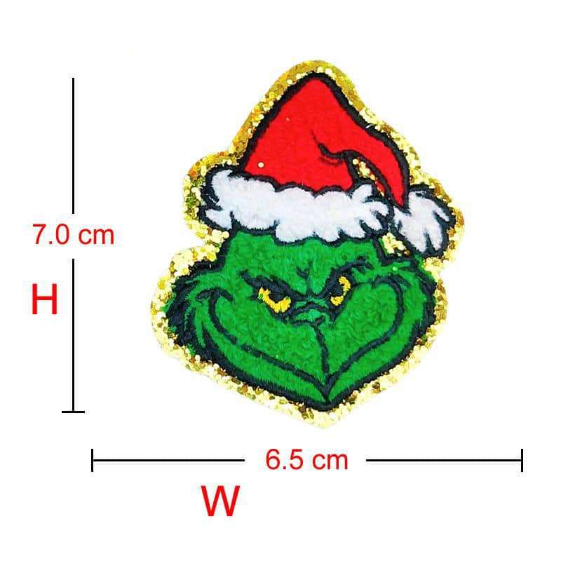 Christmas Chenille Iron-On Patches - Texas Transfers and Designs