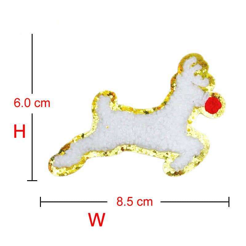 Christmas Chenille Iron-On Patches - Texas Transfers and Designs