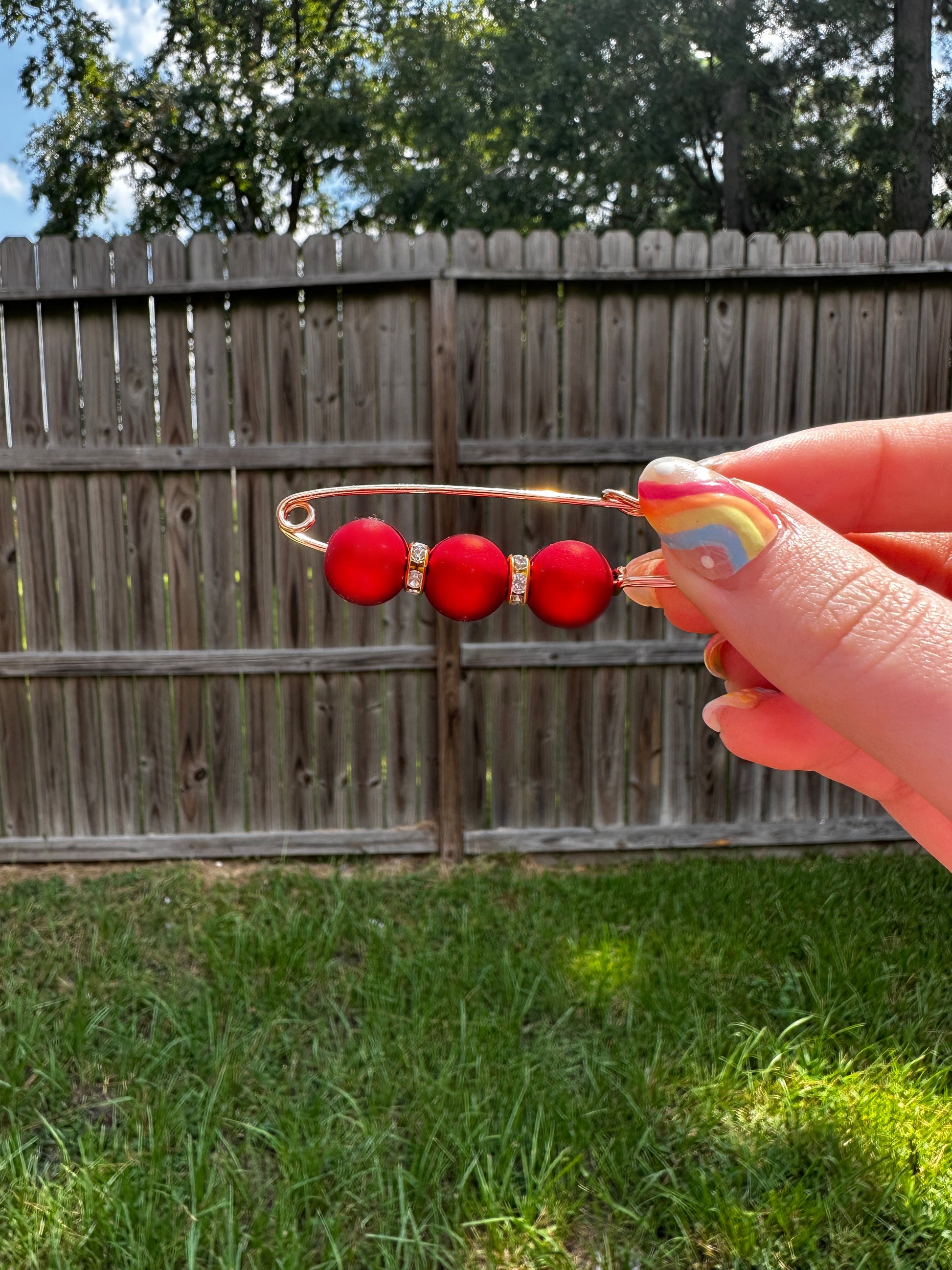 Hat Pins with Beads - Texas Transfers and Designs