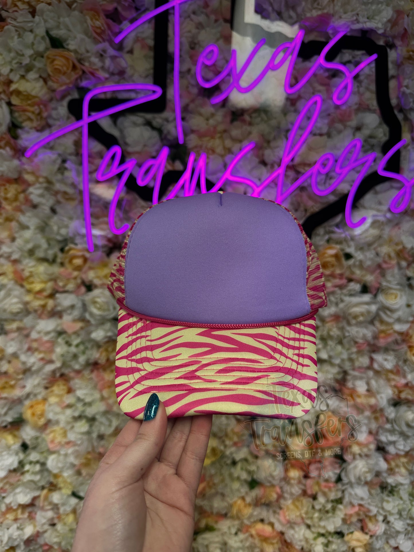 Purple/Zebra Trucker Hat