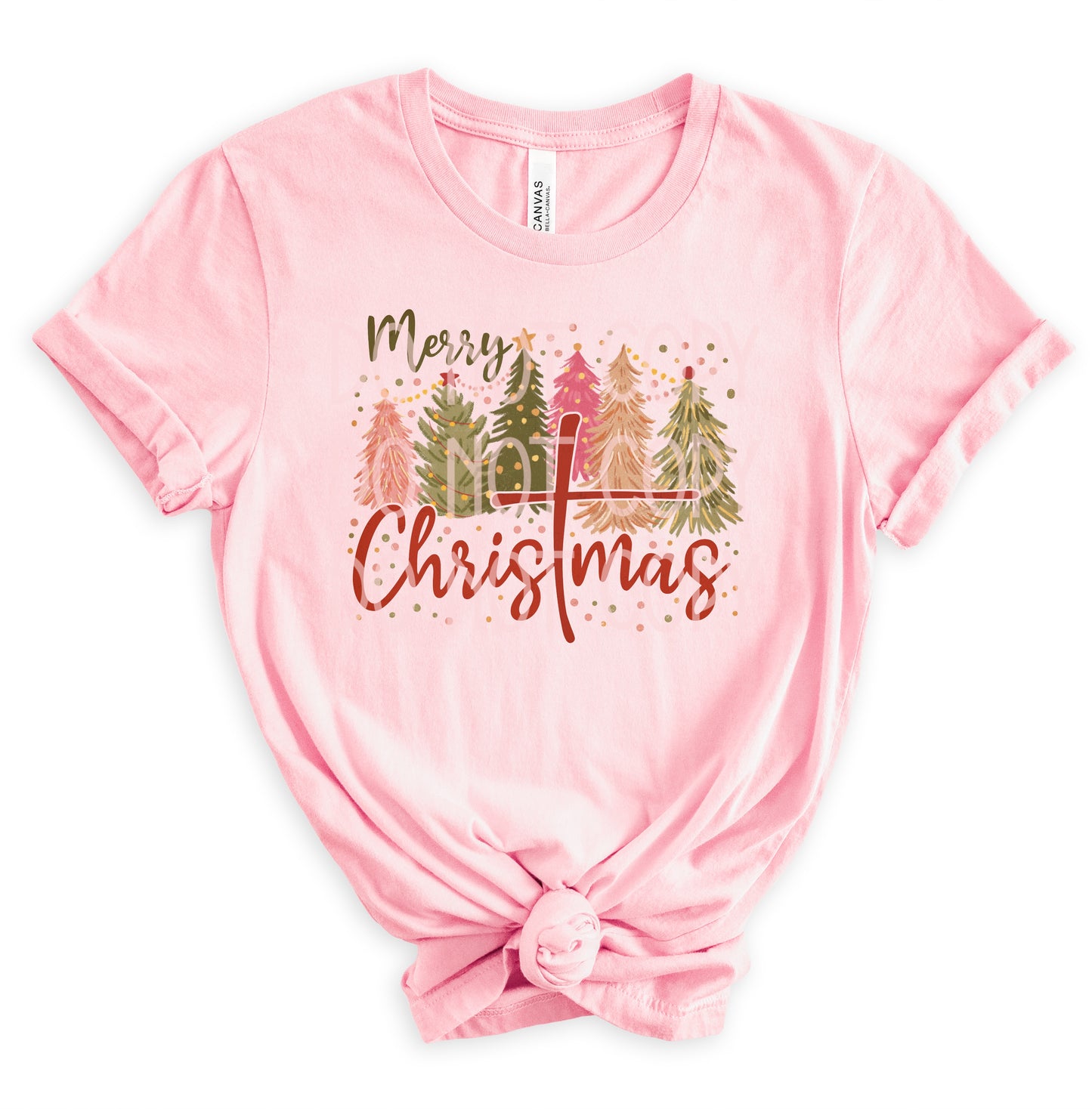 Merry ChrisTmas Trees DTF - Texas Transfers and Designs