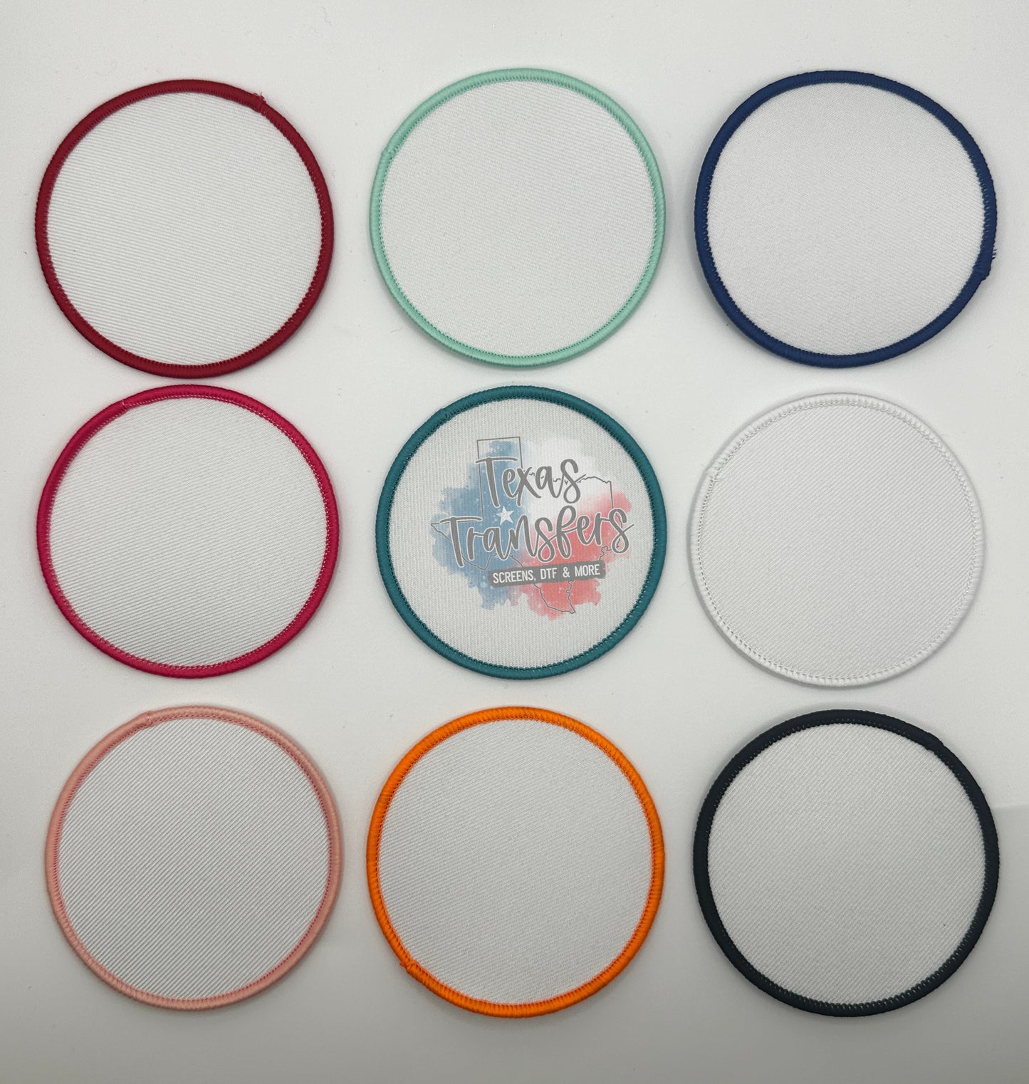 2.75” Blank Sublimation Patches (CIRCLE) Iron-On PATCH