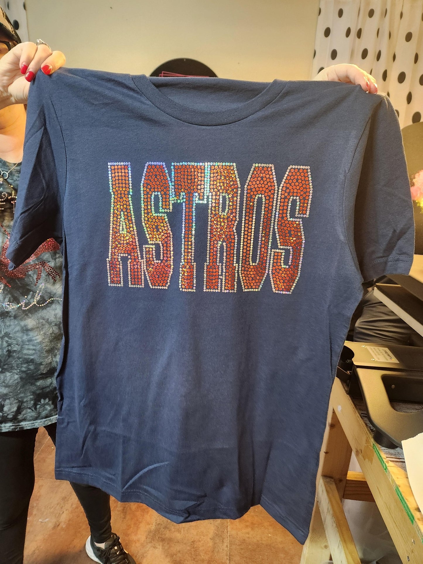 Astros Spangle Transfer - Texas Transfers and Designs