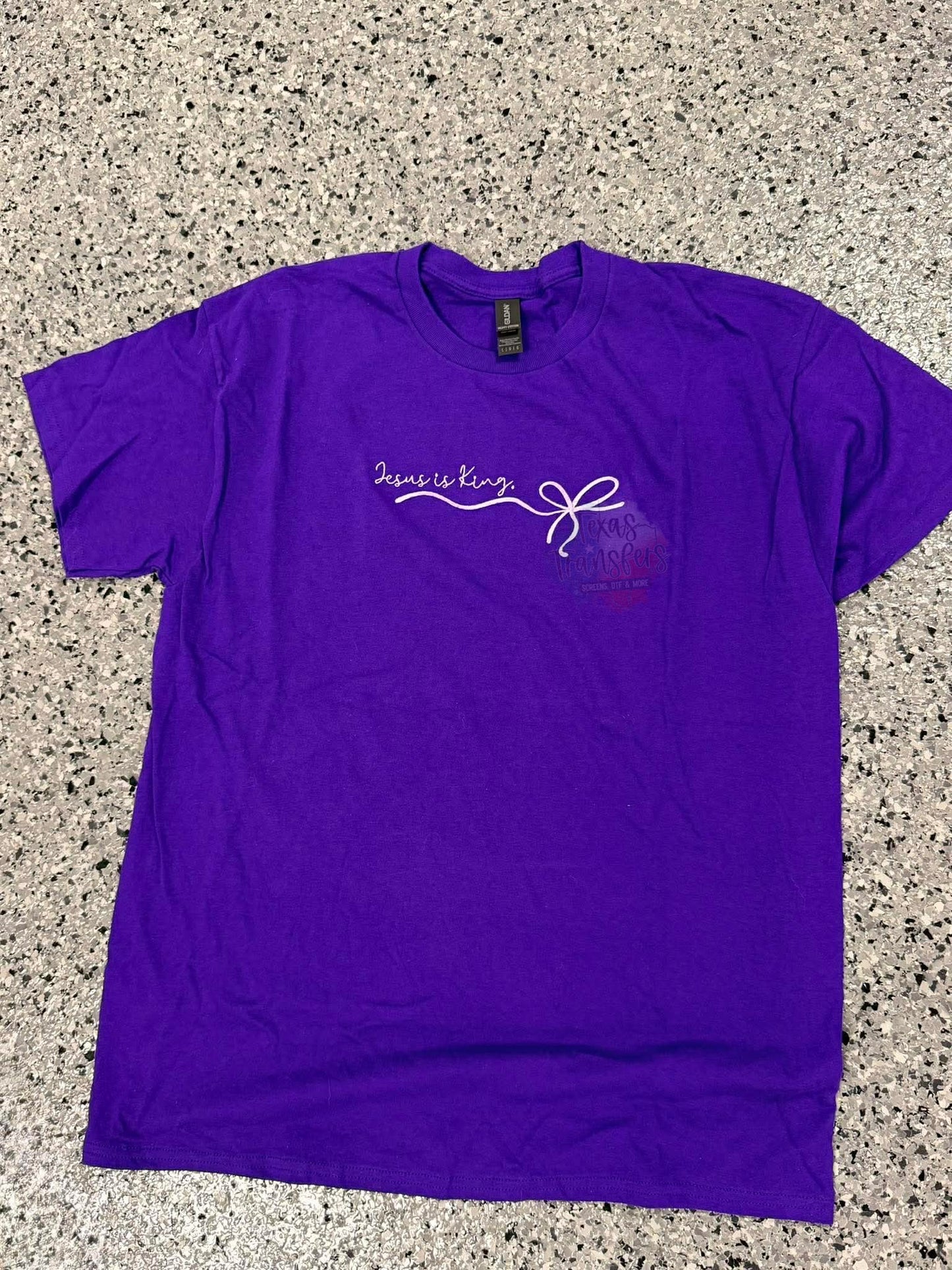 Jesus is King Embroidered Shirt - Texas Transfers and Designs