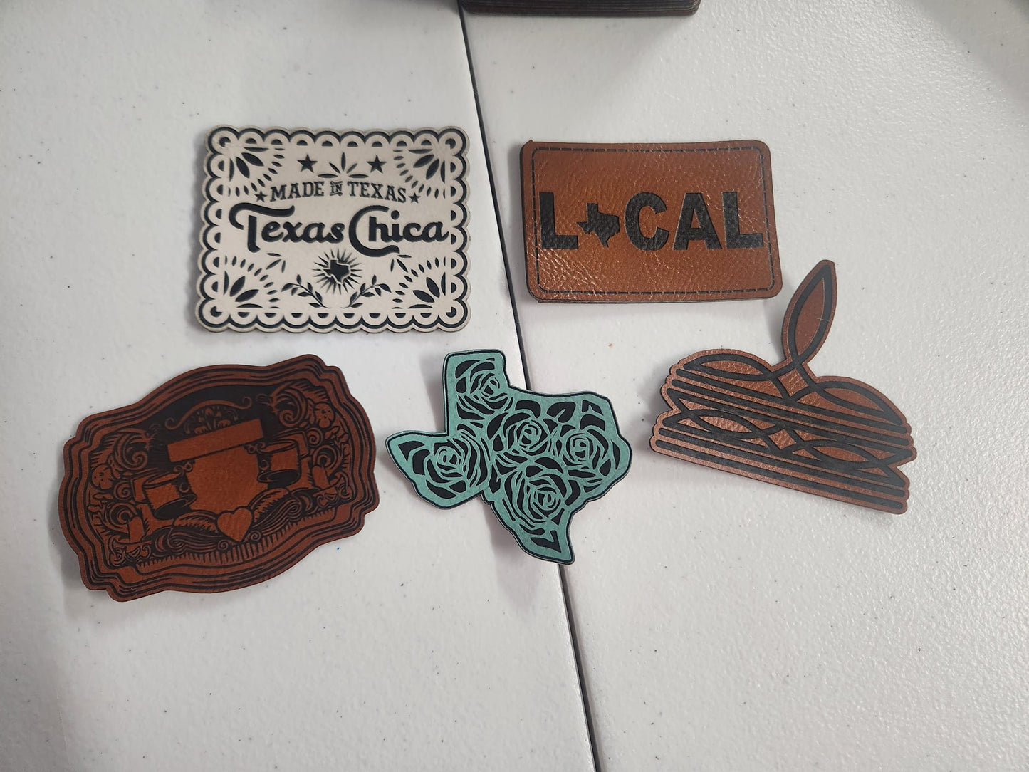 Local Texas LEATHER IRON-ON PATCH - Texas Transfers and Designs