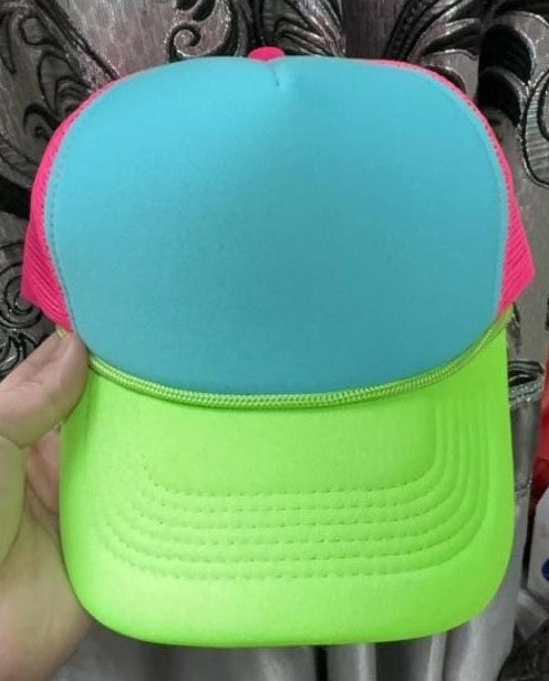 Neon Tri-Color Trucker Hat - Texas Transfers and Designs