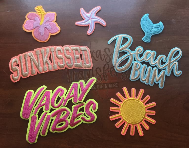 Beach Bum Iron-On PATCH - Texas Transfers and Designs