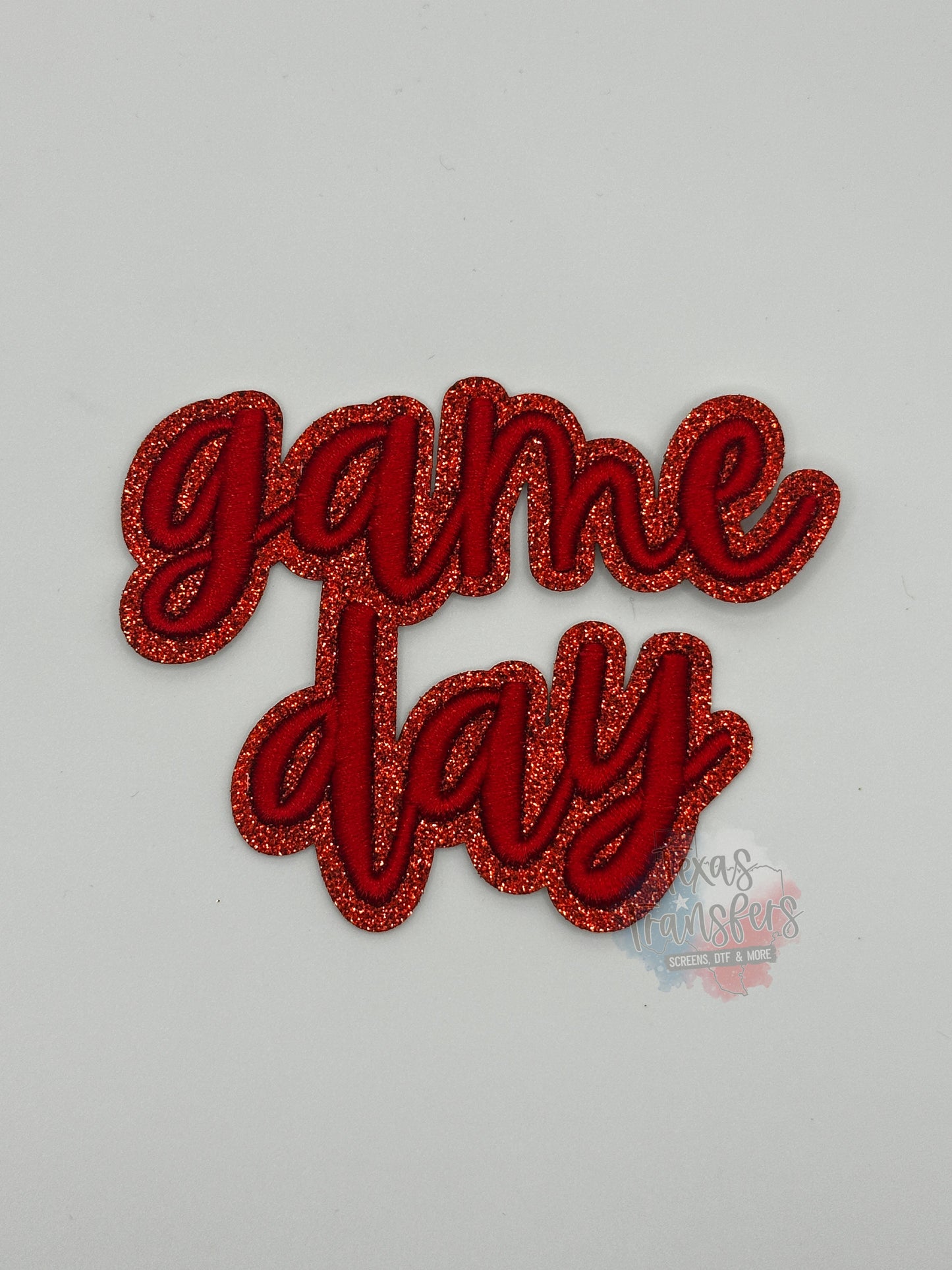 Game Day (Red) Iron-On PATCH - Texas Transfers and Designs