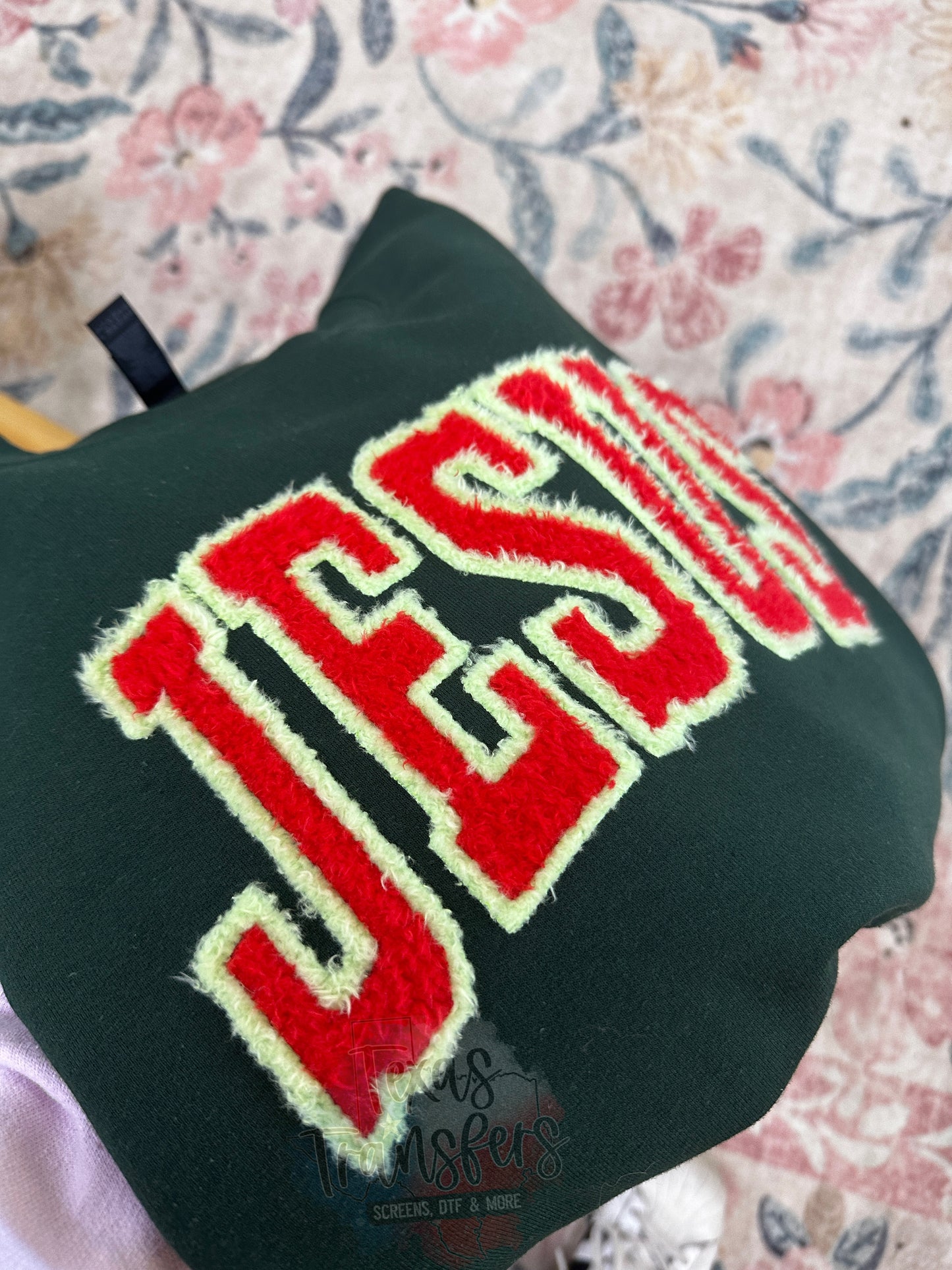 Jesus Fluffy Fuzzy XL Iron-On Patch