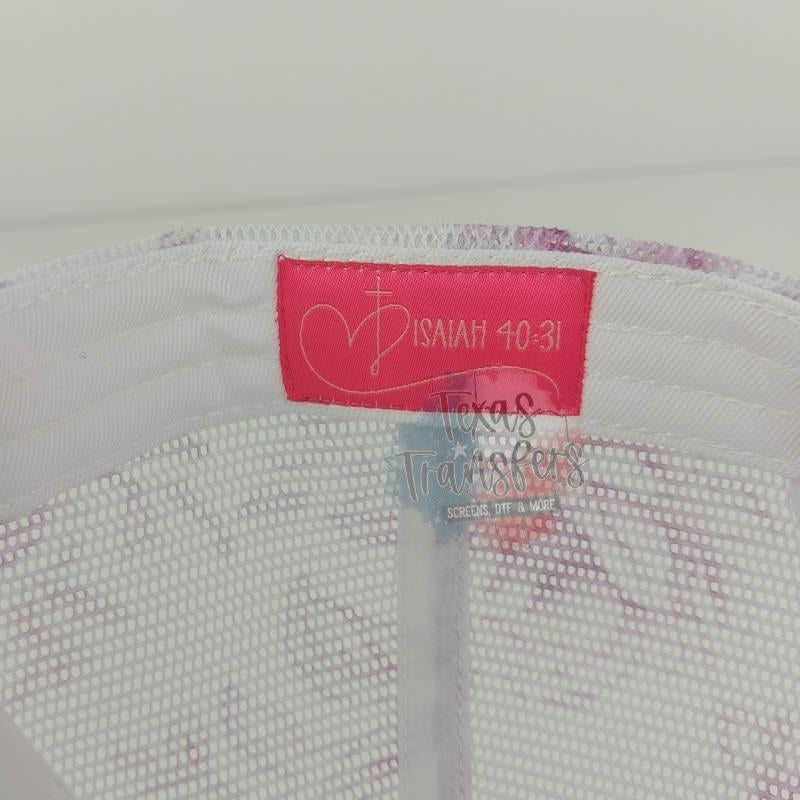 PRE-ORDER Arriving 9/5 Pink Chinoiserie Hope Embroidered Brim Premium Trucker Hat - Texas Transfers and Designs