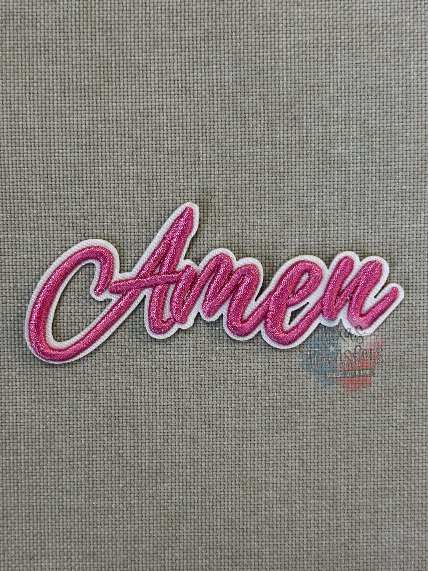 Amen (Pink) Iron-On PATCH