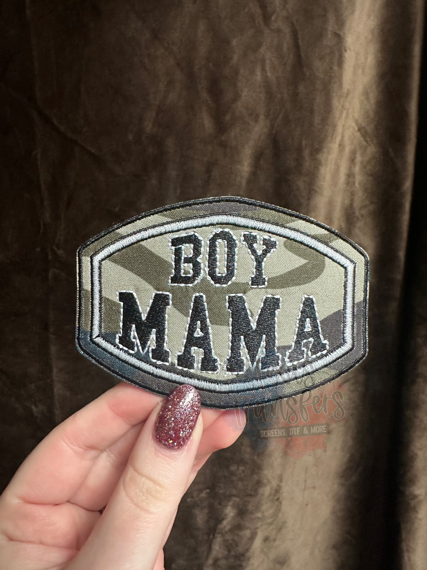 Boy Mama Camo Iron-On PATCH
