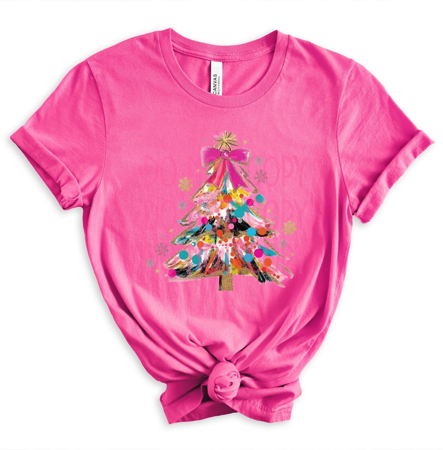 Watercolor Christmas Tree DTF - Texas Transfers and Designs