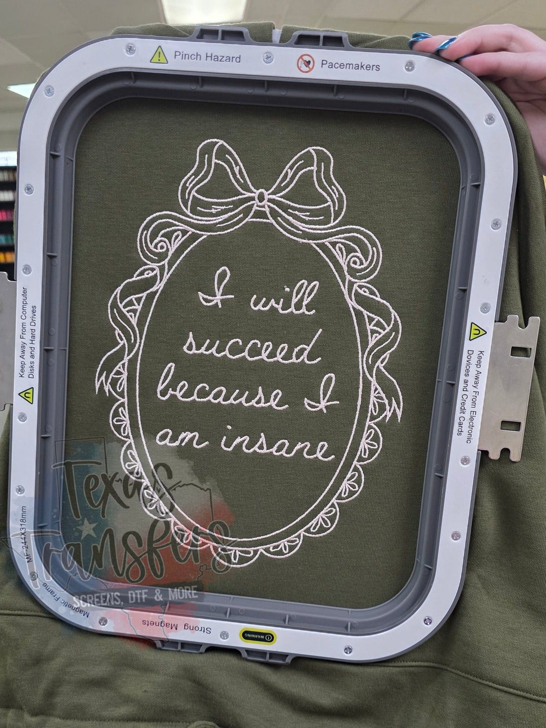 I Will Succeed Embroidered Sweatshirt (Select Color) - Texas Transfers and Designs