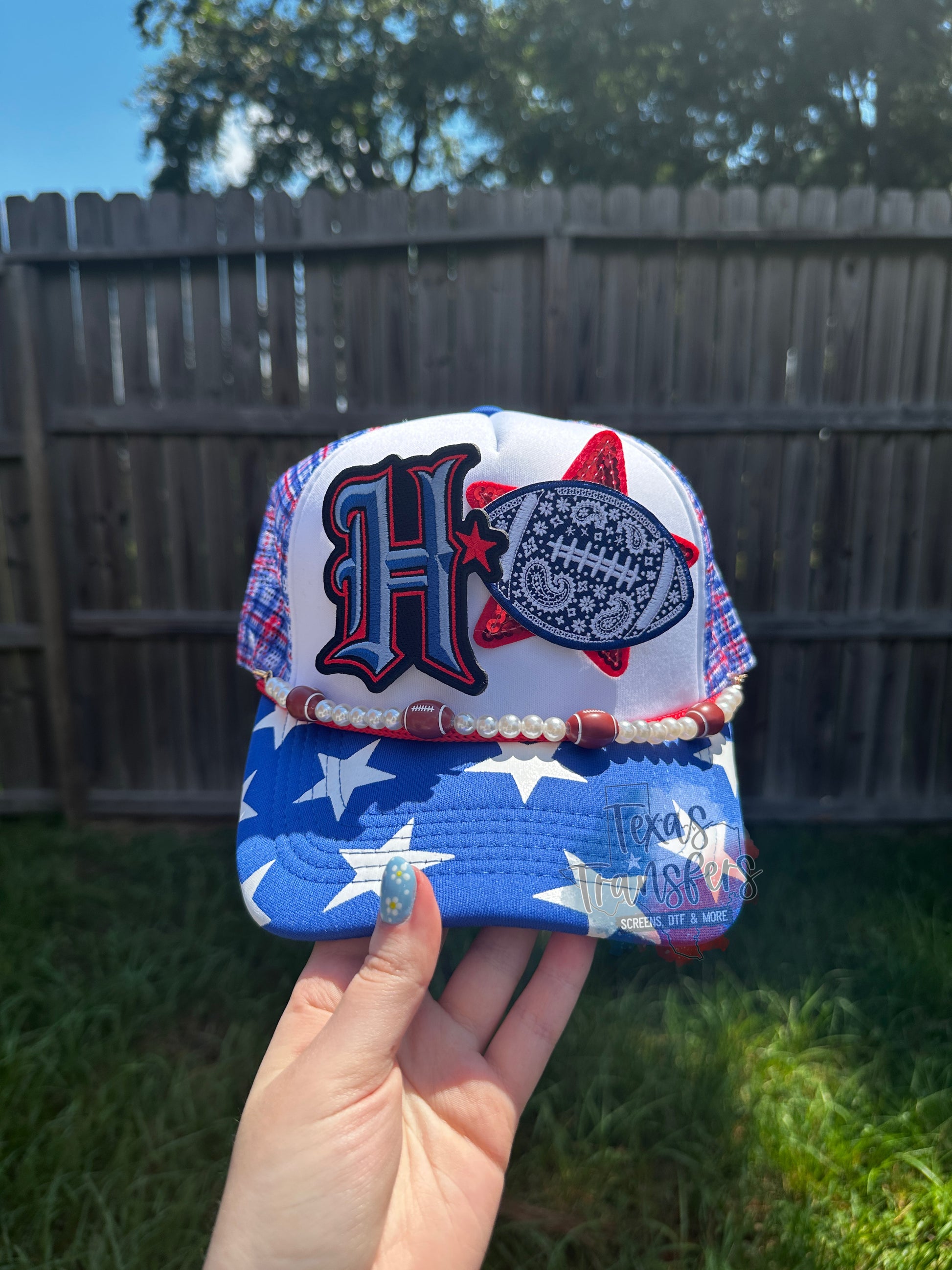 Football Hat Chains (Multiple Options) - Texas Transfers and Designs